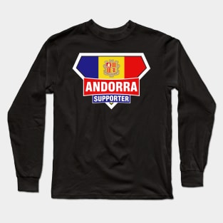 Andorra Super Flag Supporter Long Sleeve T-Shirt